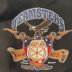 The Game Black Bomber Jacket with Teamsters Logo
